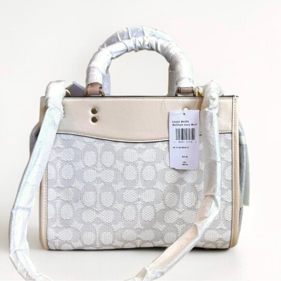 Coach Rogue Bag 25 In Signature Textile Jacquard With Gold Hardware - Picture 16 of 16